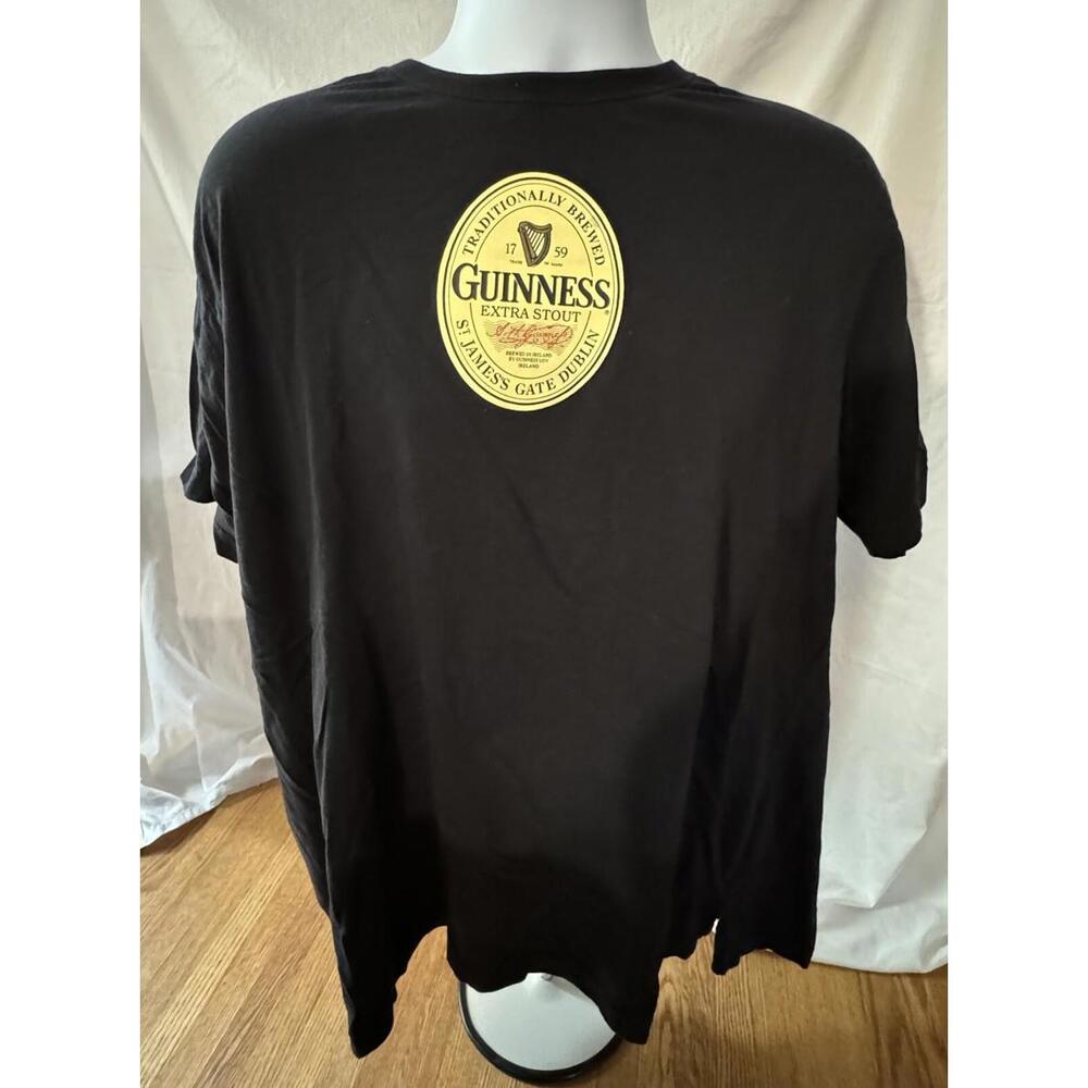 Guinness Extra Stout Beer Ale Black Graphic T Shirt  Size XL
